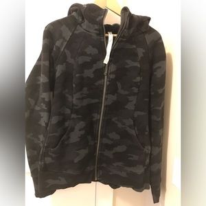 Lululemon Navy Camo scuba hoodie sz 16